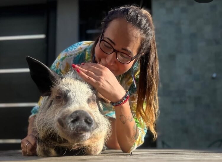 Um ano após polêmica, Amanda Fróes retorna à Apple com porquinho para encerrar ciclo